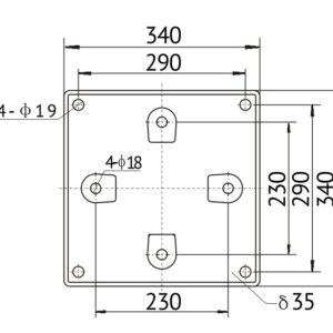 Присоединительная база (тип БАЗА Б) для насосов TG100-40/2T - TG100-52/2T